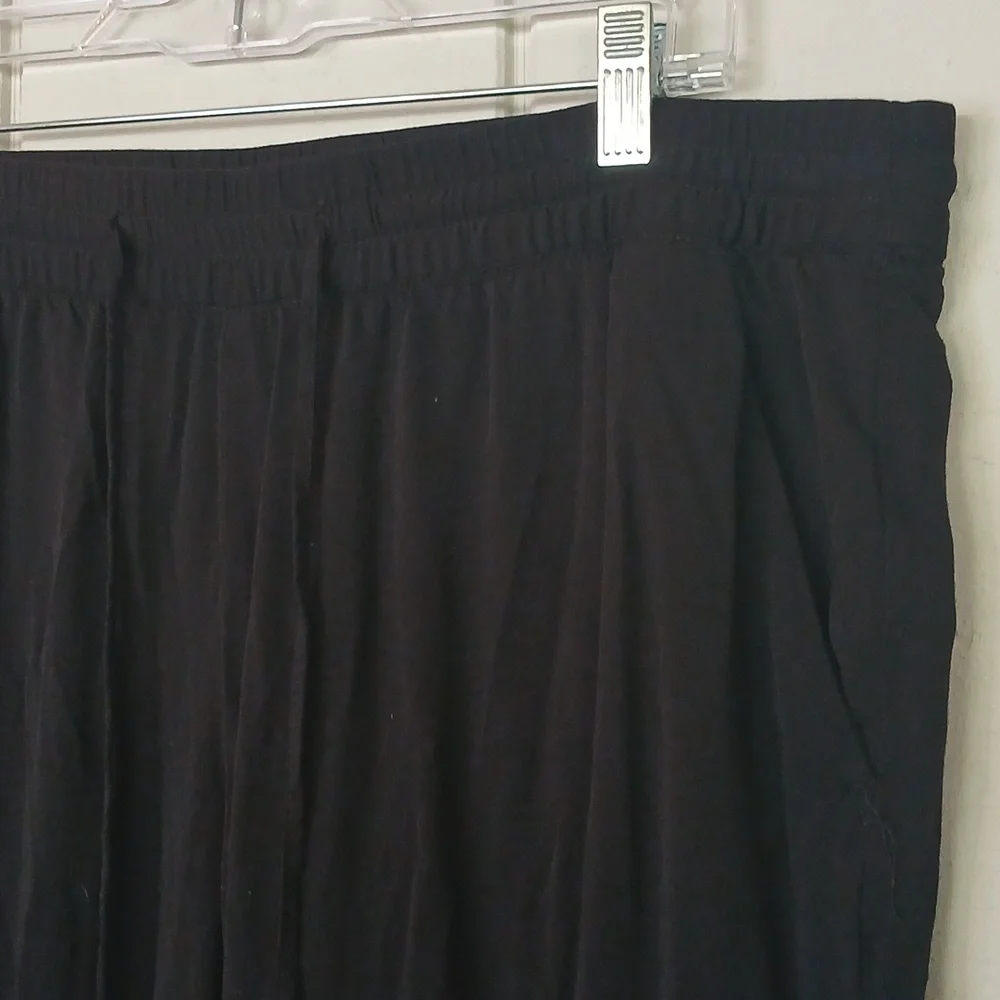 Old Navy Pull On Tie Waist Black Relaxed Fit Pants Size Large